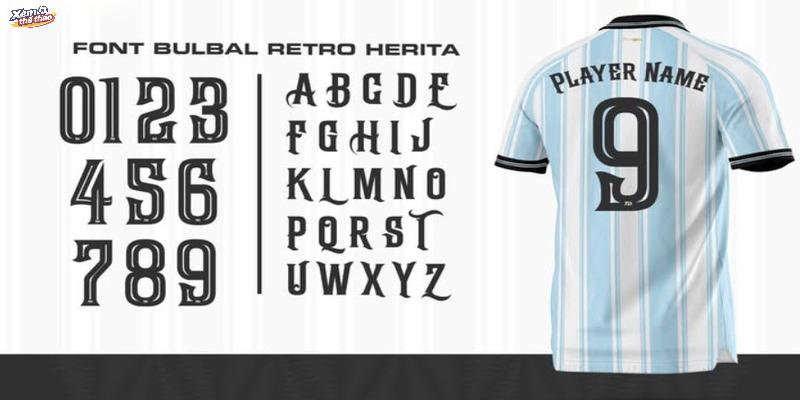 Kiểu số bo tròn hơi hướng retro